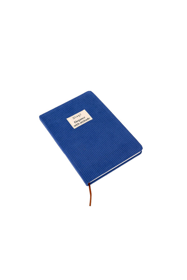 Mr. Wonderful Libreta A5 pana azul Klein - Elegance with attitude estampado