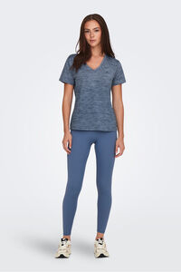 Only Play Kurz&auml;rmelig T-Shirt mit V - Ausschnitt