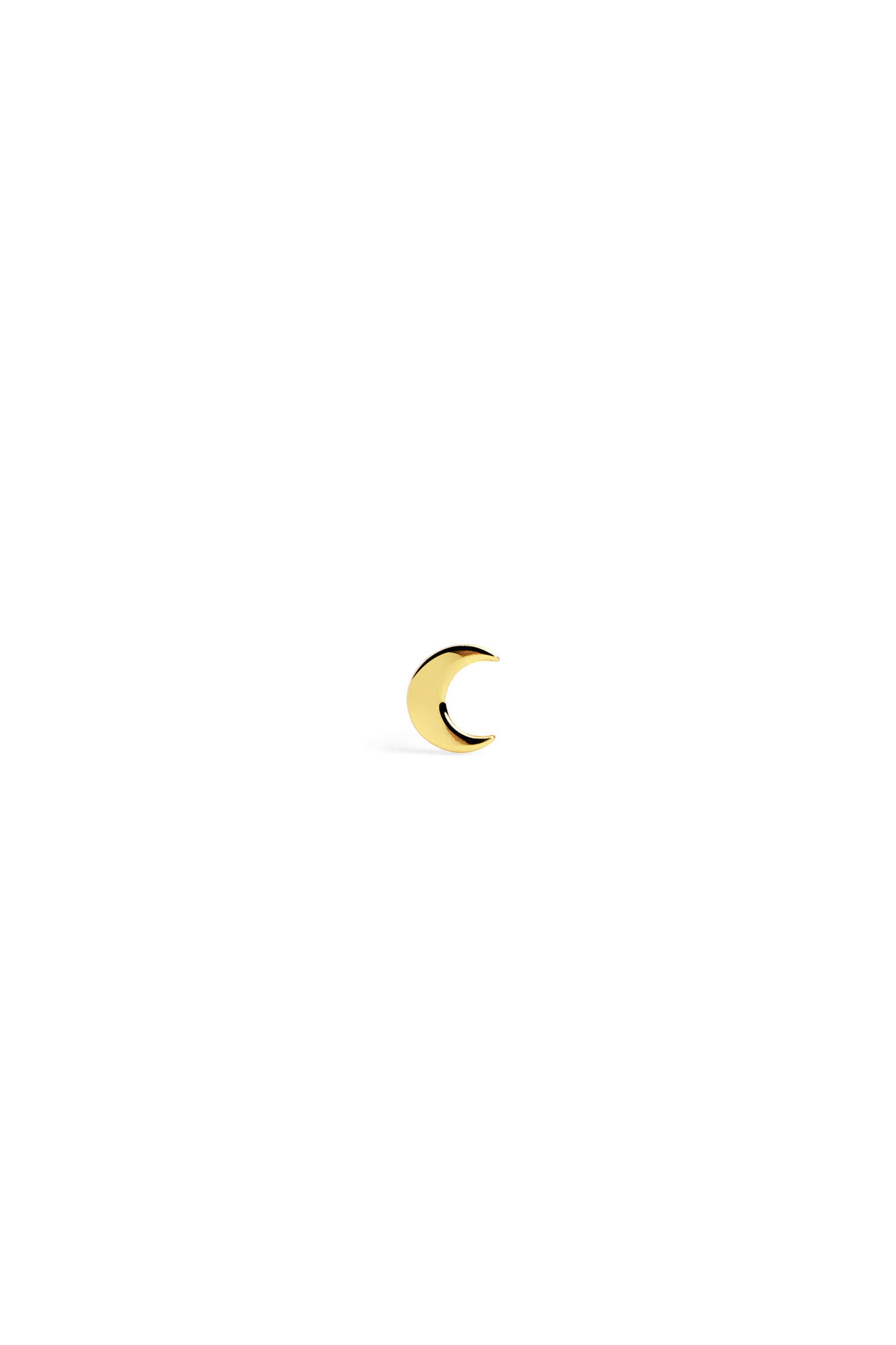 Singularu Silberner mini-mond-ohrring vergoldet