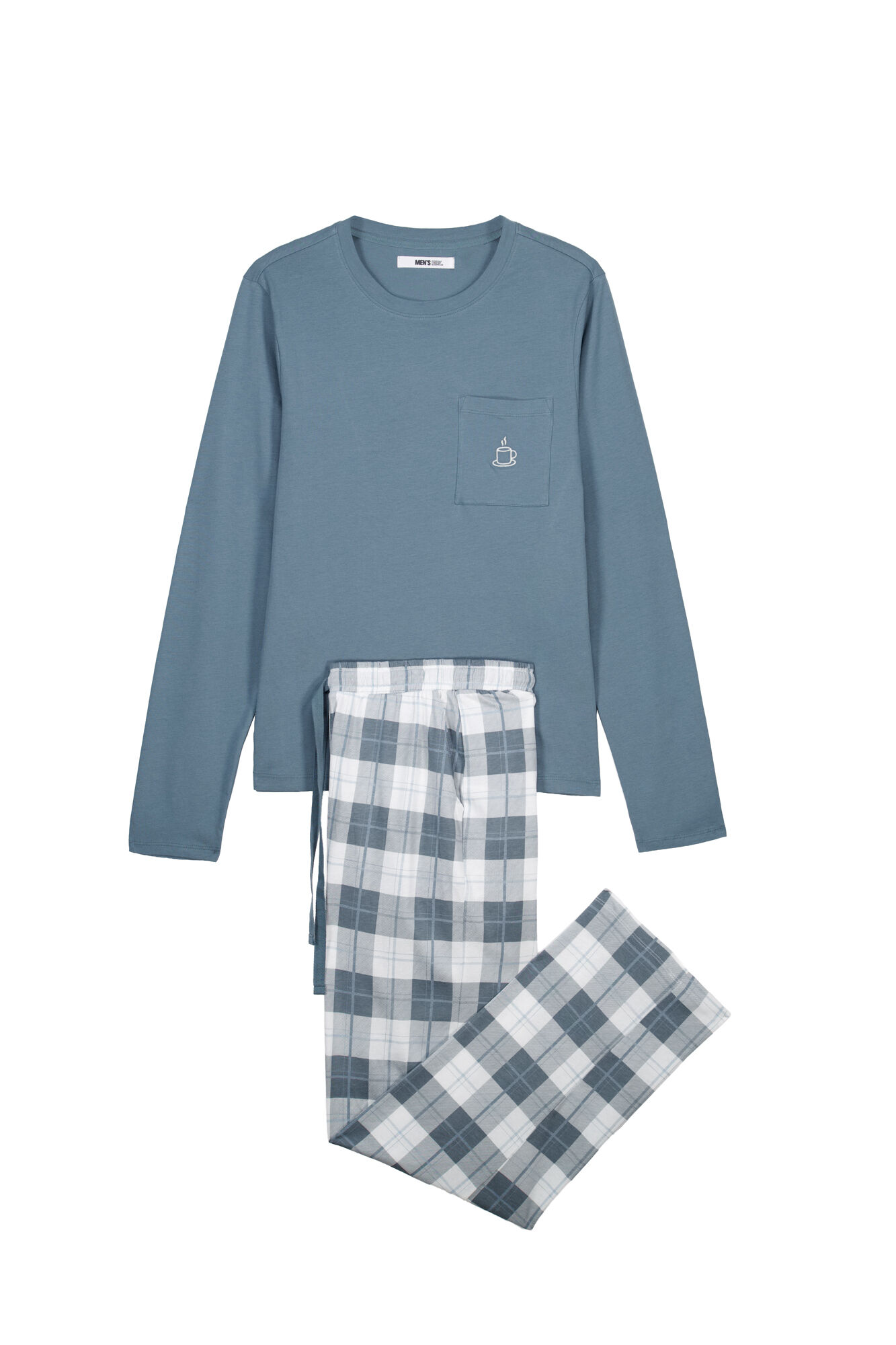 Women'secret Pijama largo algod&oacute;n verde cuadros