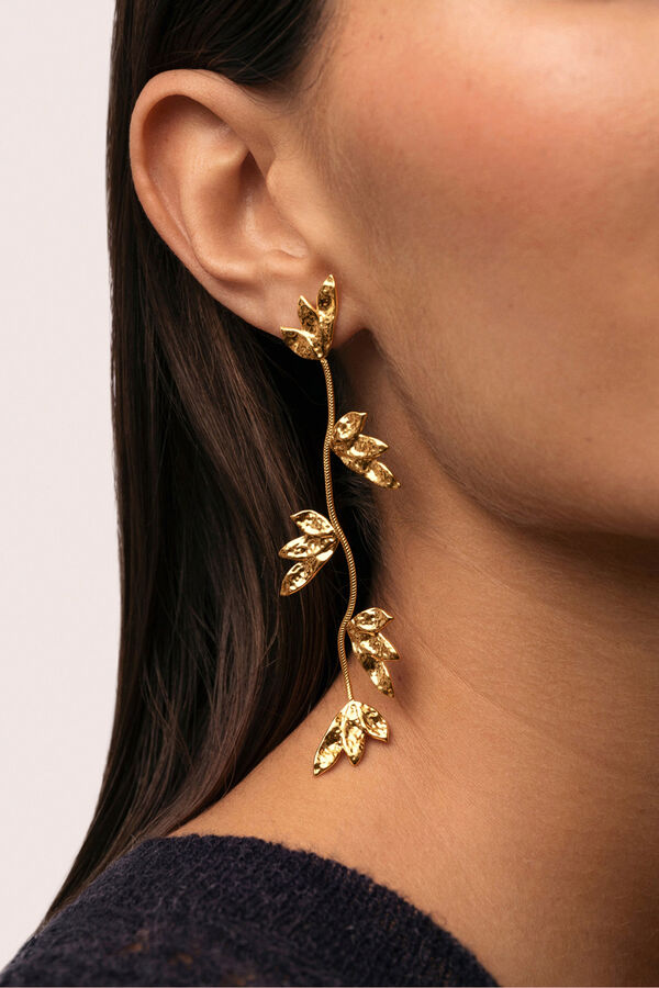 Singularu Boucles d'oreilles Florenda Acier Plaqu&eacute; Or imprim&eacute;