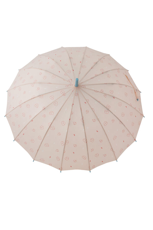 Womensecret Large pink umbrella - Hearts print rávasalt mintás