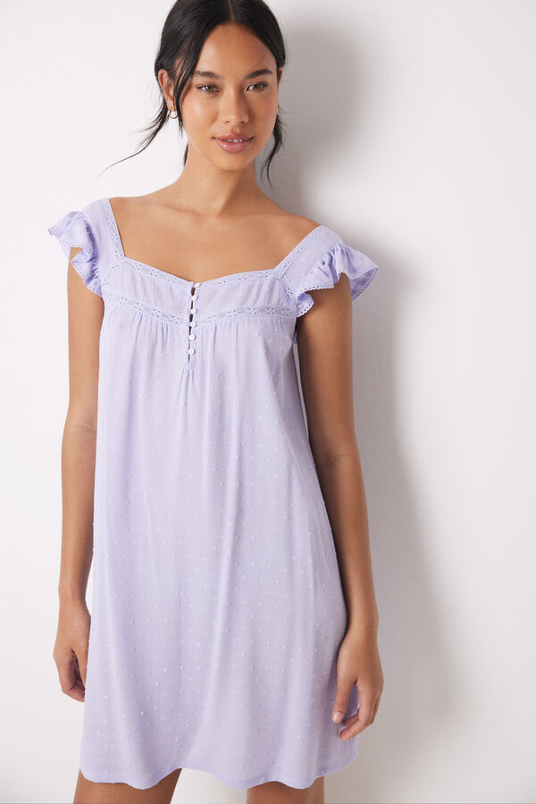 Womensecret Lilac A-line midi nightgown pink