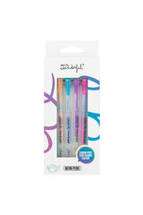 Mr. Wonderful Mr.Wonderful-Set of 4 neon blue pens that change color imprim&eacute;