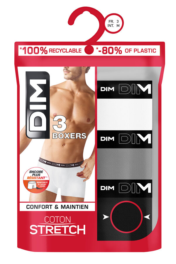 DIM Pack de 3 slips de hombre de algod&oacute;n el&aacute;stico  estampado