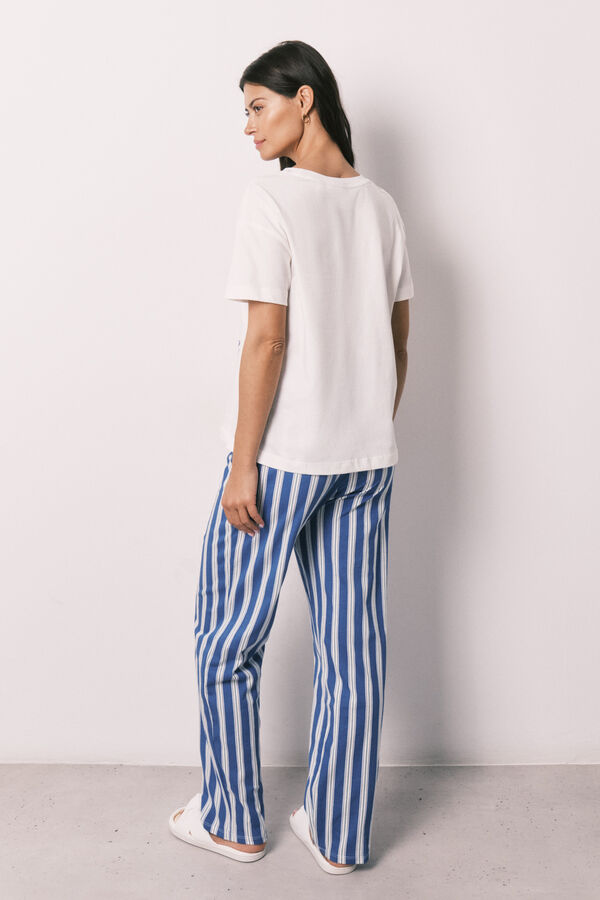 Women'secret Pyjama Snoopy manches courtes en coton Happy beige