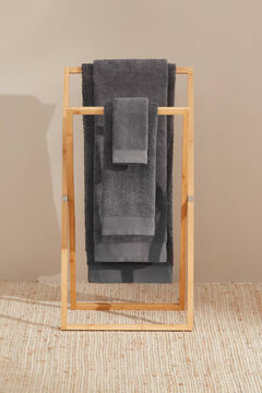 Womensecret Toalha duche friso algodão egípcio 70 x 140 cm. cinzento