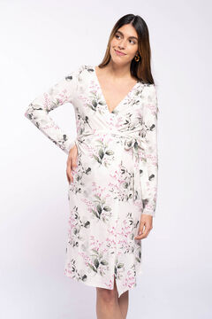 Womensecret Floral maternity print robe white