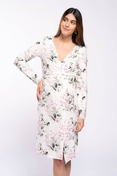 Womensecret Floral maternity print robe blanc