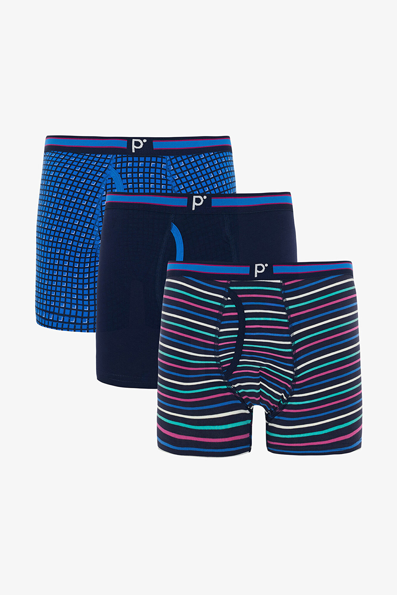 Penti Pack de 3 Boxers org&aacute;nicos a rayas para hombre