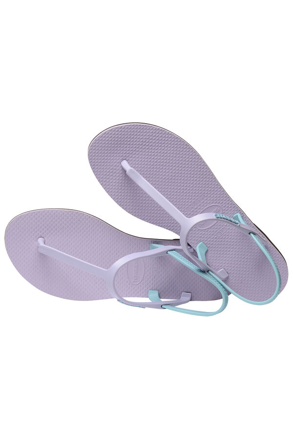 Womensecret You Paraty flip-flops with contrast strap rose
