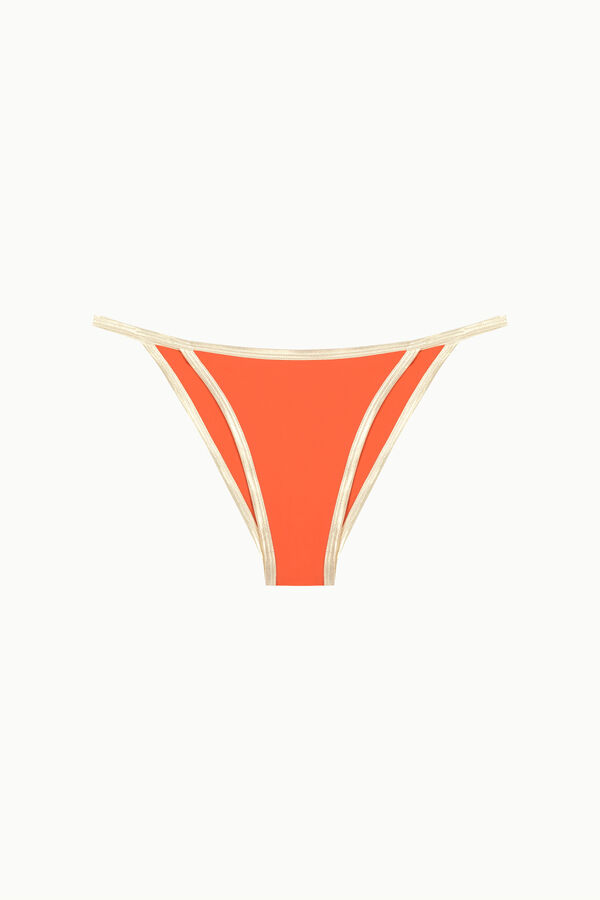 Cotton Sail Braga bikini lazos cl&aacute;sica ribetes coral