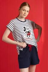 Admas Pijama curto Disney Mickey Patch azul