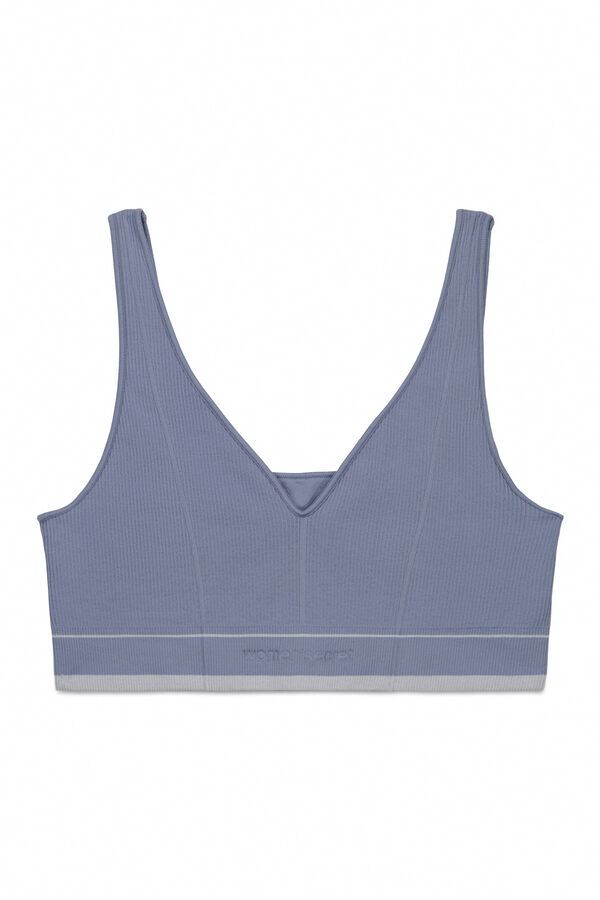 Women'secret Blue LOVELY seamless triangle top blue