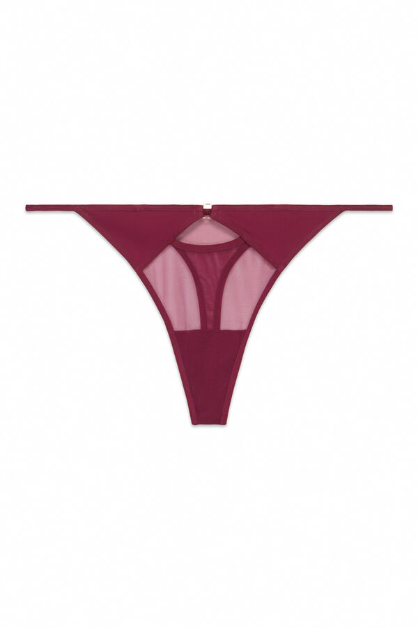 Women'secret Tanga gaćice od mikrofiber boje vina Bordo