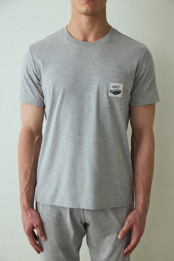 Penti Conjunto de pijama de manga corta para hombre gris