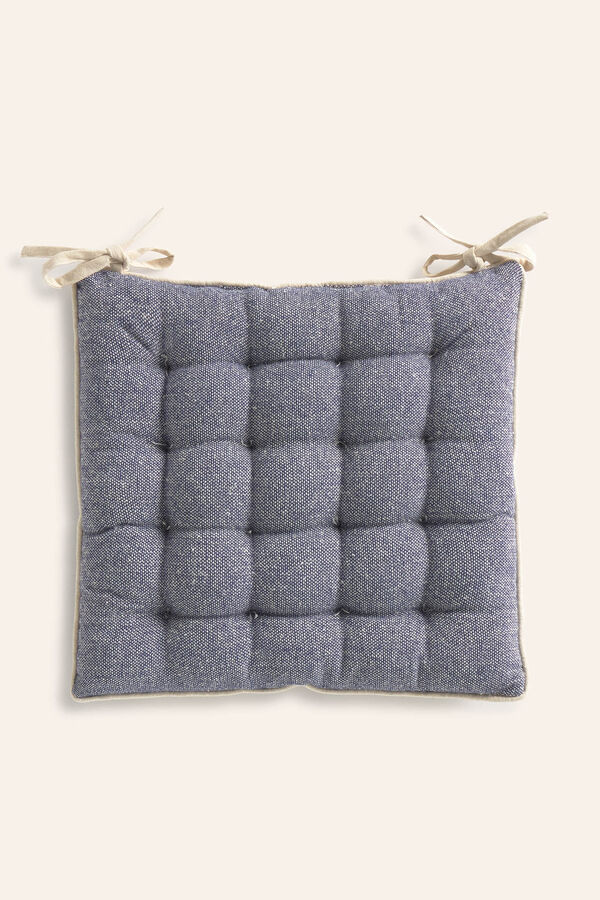 Calma House Kvadratni jastuk za stolicu na plave i crvene pruge Mont 40x40x4 Žuta