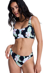 Roxy Tropical Brazilian bikini bottoms black