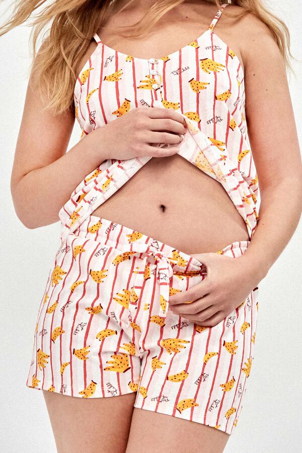 Gisela Fruit print pyjamas FRIDA white