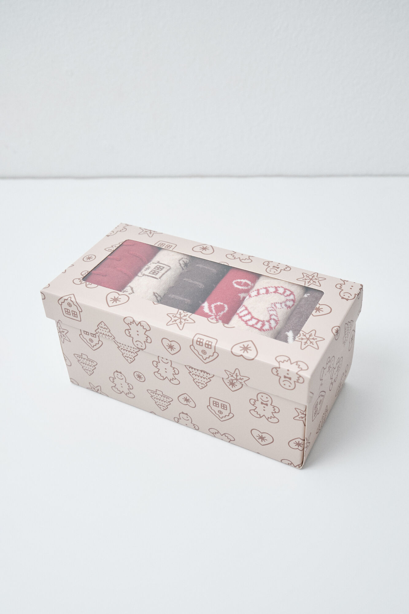 Women'secret Lot de 6 chaussettes longues &agrave; n&oelig;uds de No&euml;l