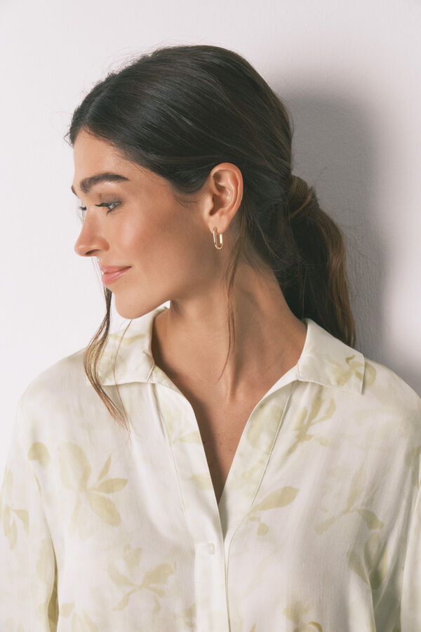 Women'secret Long classic pyjamas with wide sleeves printed