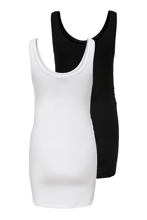 Only Maternity Pack de 2 tops sin mangas maternity negro