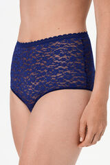 Penti Braguita Slip Floral de Cintura Alta azul