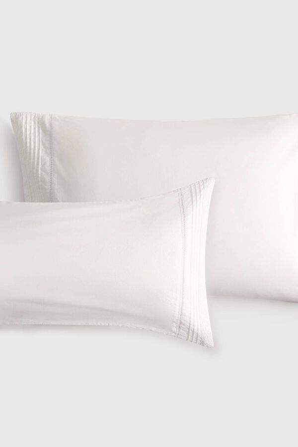 Textura Textured pillow case white