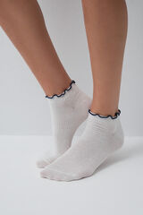 Women'secret Blue lurex 3-pack ankle socks blue