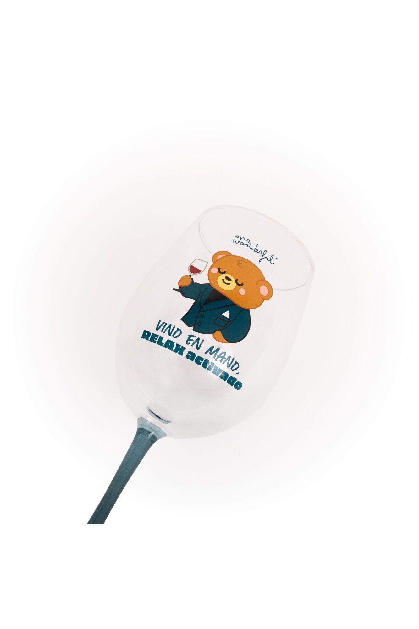 Mr. Wonderful Copa de vino - Vino en mano, relax activado