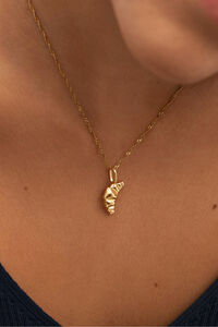 Singularu Vergoldeter Croissant-Anh&auml;nger