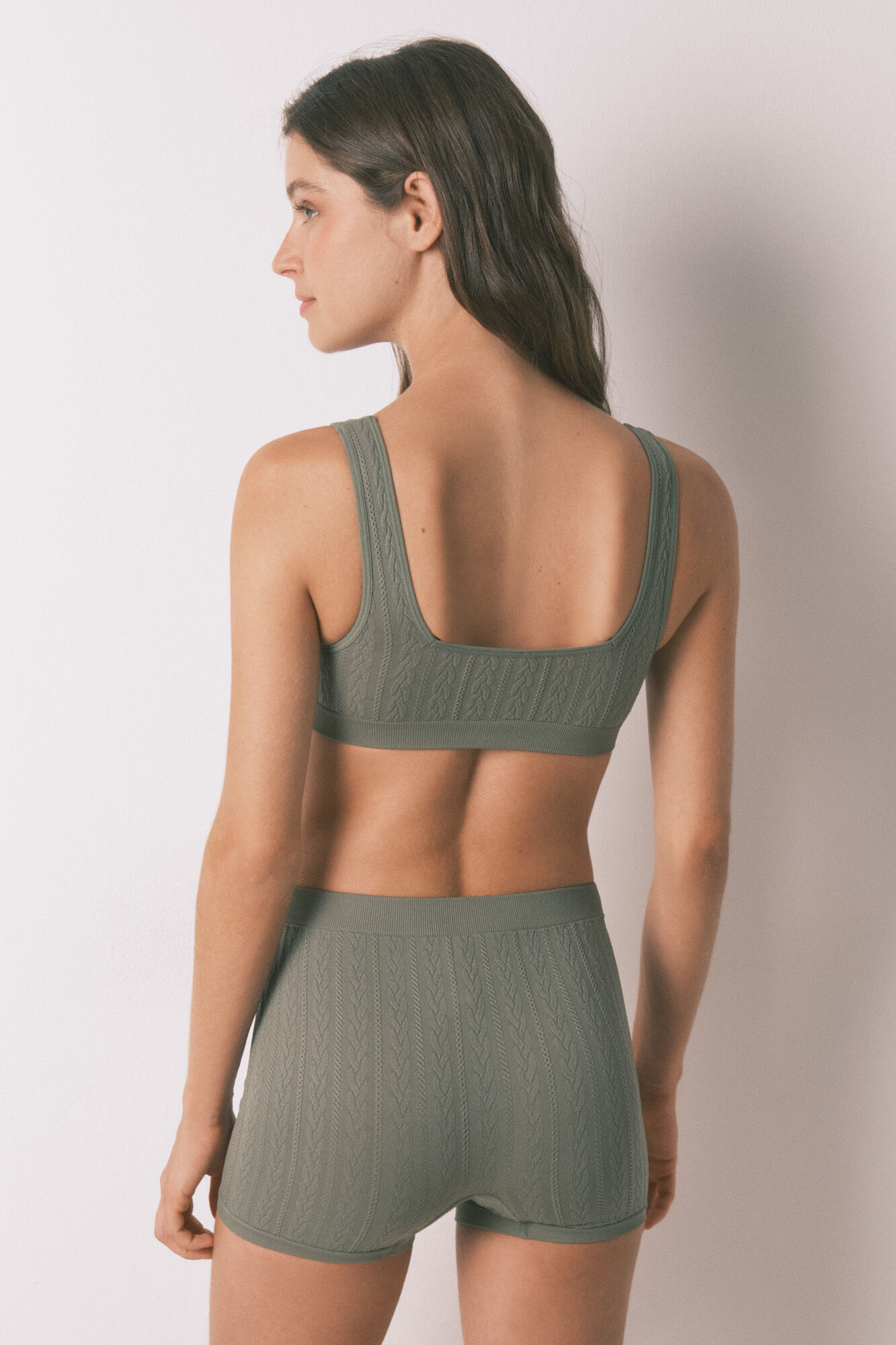 Women'secret Zelene triko bokserice bez &scaron;avova