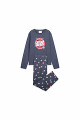 Women'secret Blue cotton long pyjamas Captain America grey