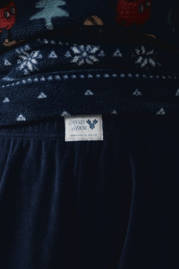 Women'secret Mickey fleece long pyjamas blue