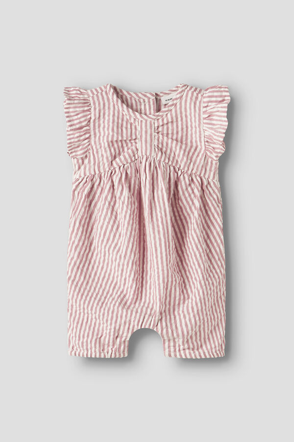 Name it Gestreifter Baby-Jumpsuit Rosa