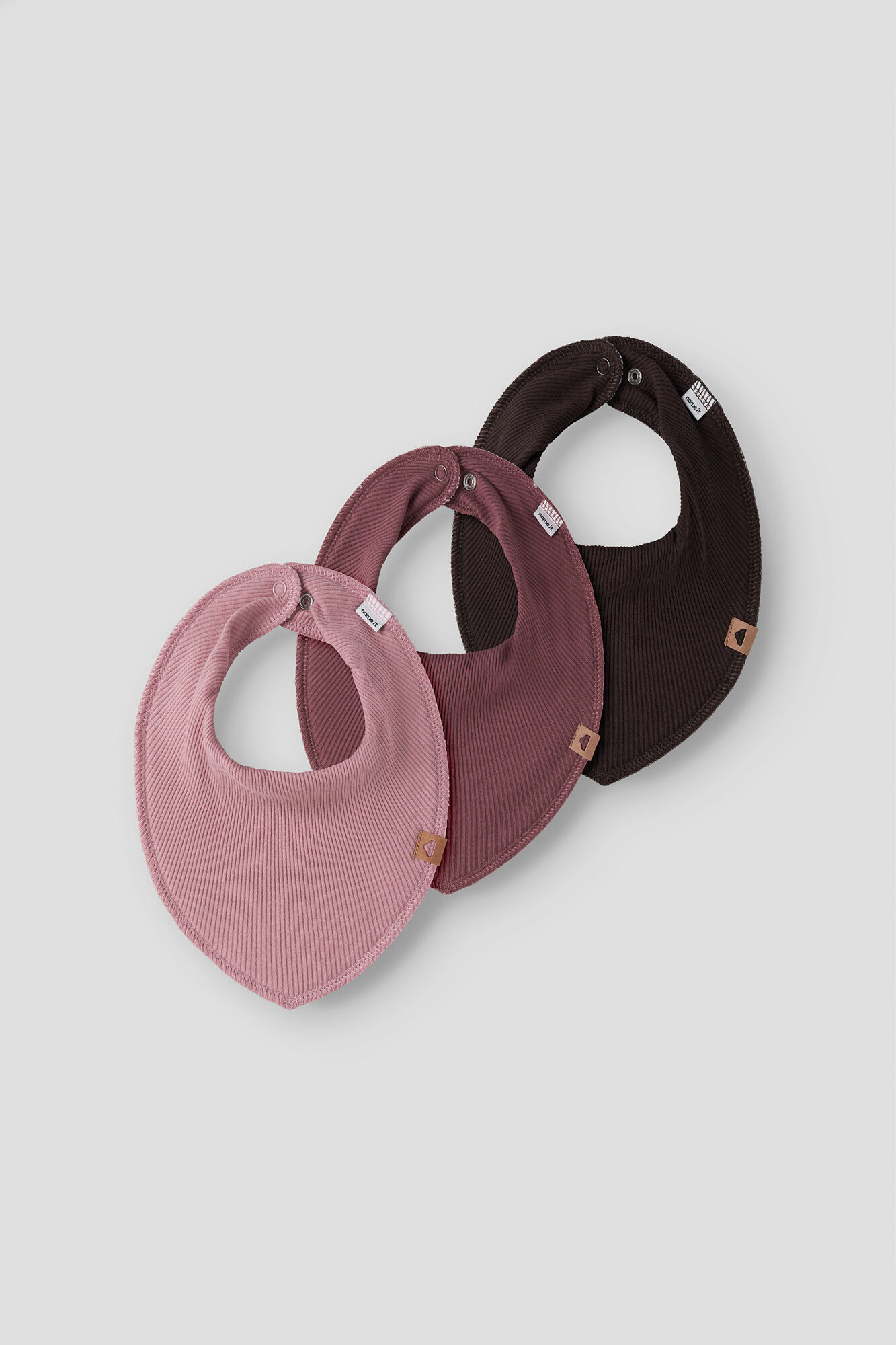 Name It Pack of 3 ribbed bibs
