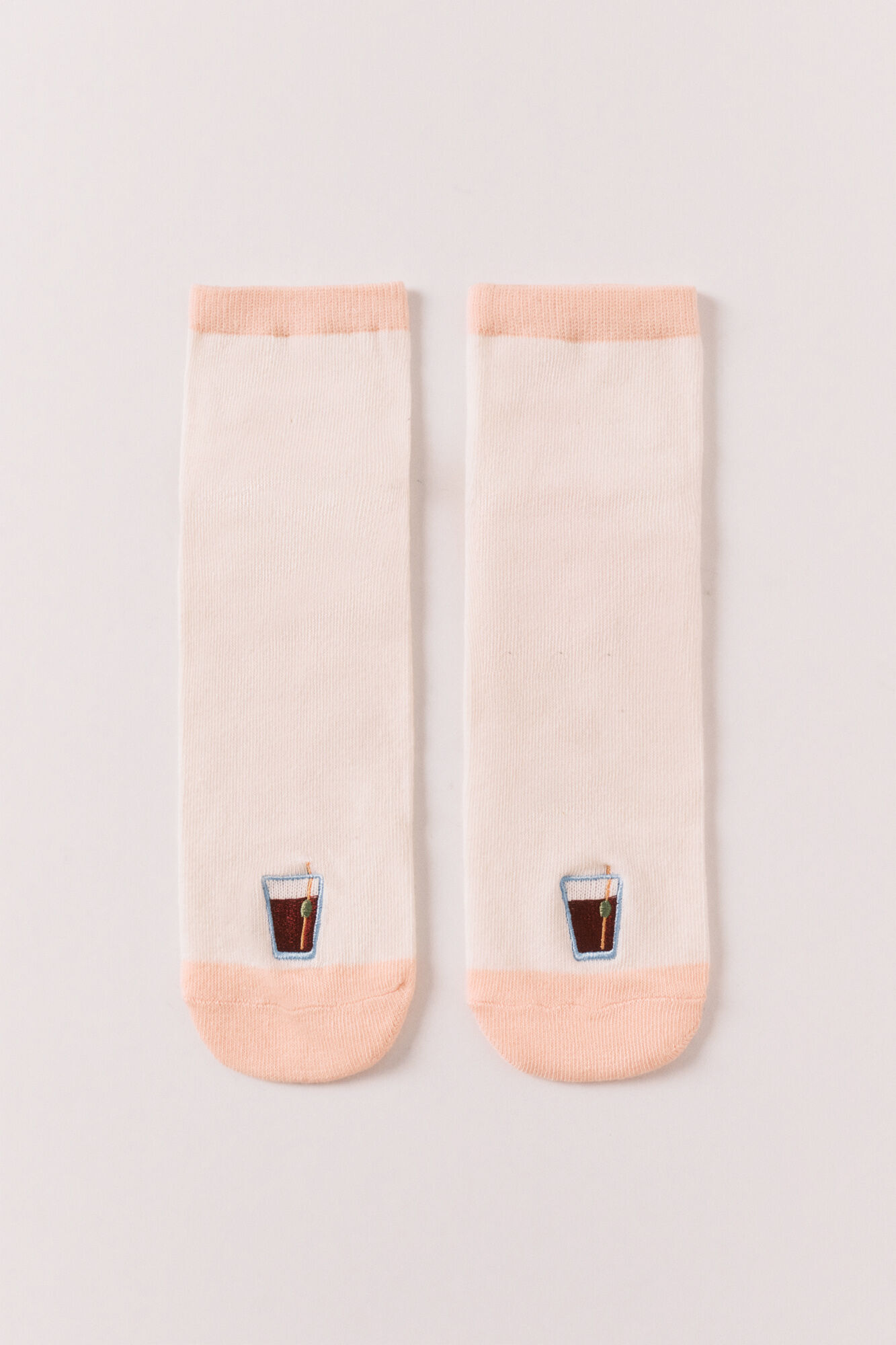 Women'secret Calcetines cortos bordado vermut