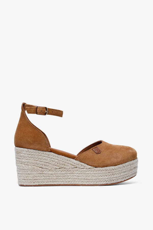 Popa Niskie koturny Cantalar z zamszu brązowy