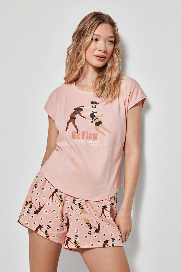 Womensecret Short printed pyjamas pink