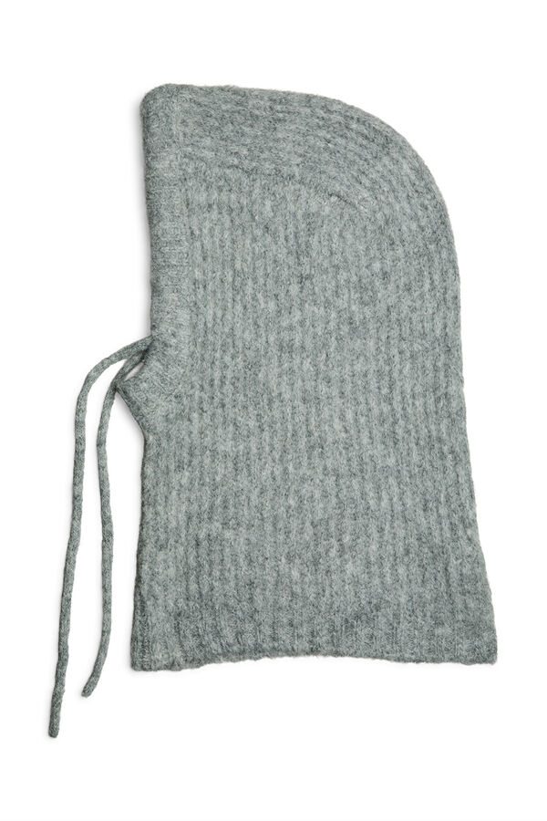 Pieces Balaclava de punto gris