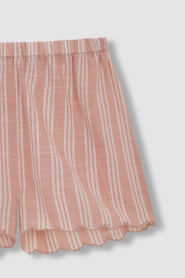 Womensecret Two-tone orange striped pyjamas red
