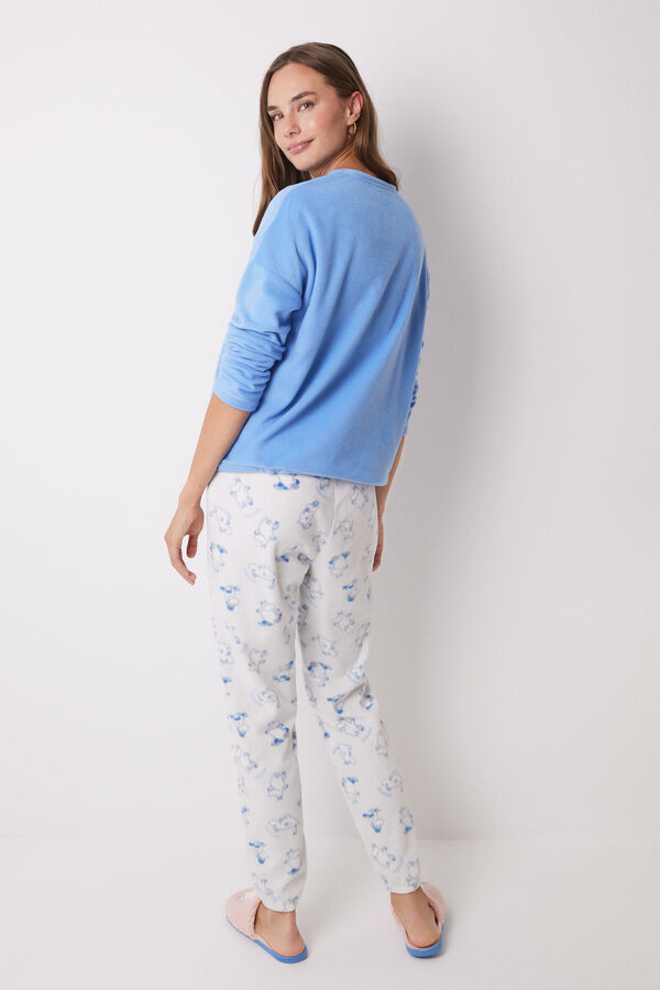 Womensecret Moomin soft fleece long pyjamas blue