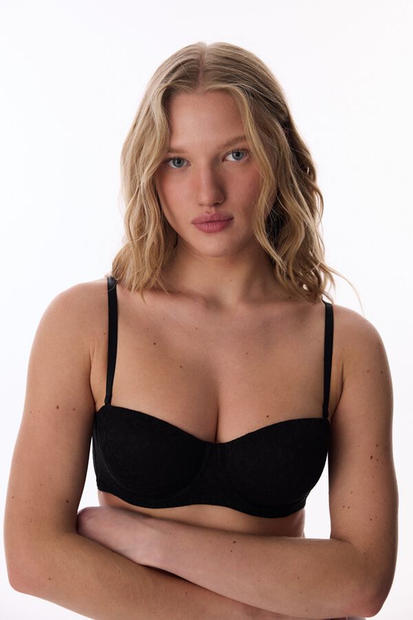 Penti Sujetador aros encaje push-up negro