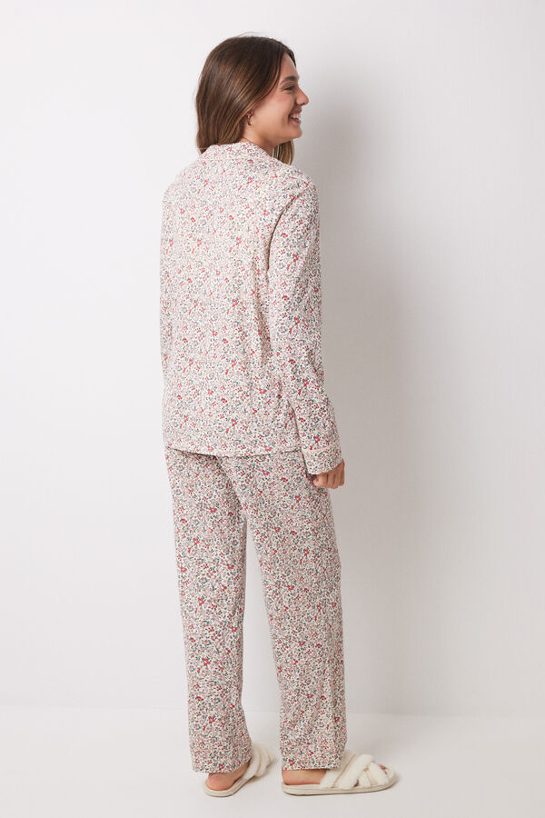 Womensecret Floral 100% cotton classic pyjamas pink