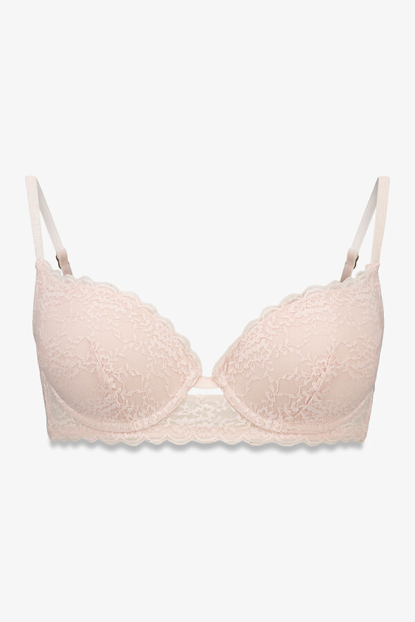 Women'secret GORGEOUS pink lace push-up bra pink