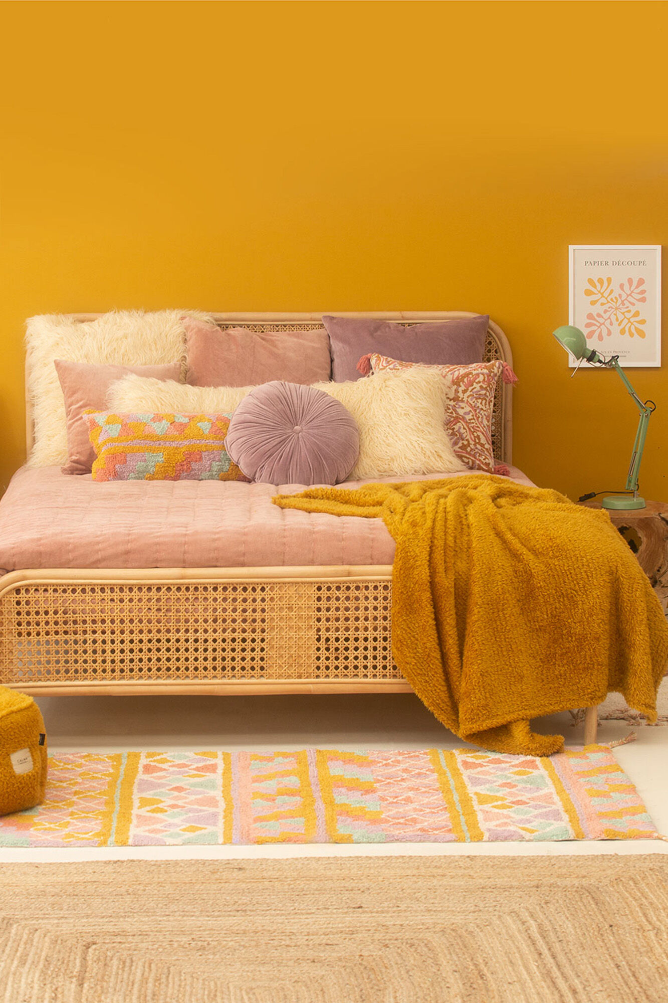 Calma House Plaid mostaza Tedy