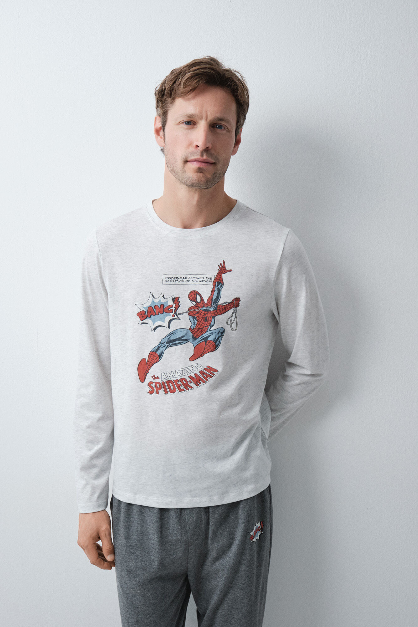Women'secret Spiderman cotton men's long pyjamas