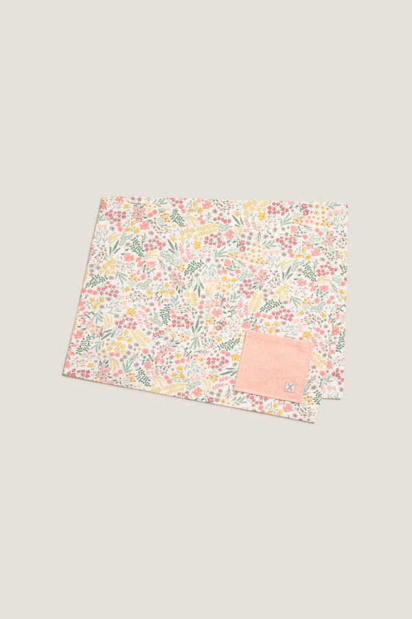 Textura Einzelne schmutzabweisende Blumen aus Baumwolle mit Print