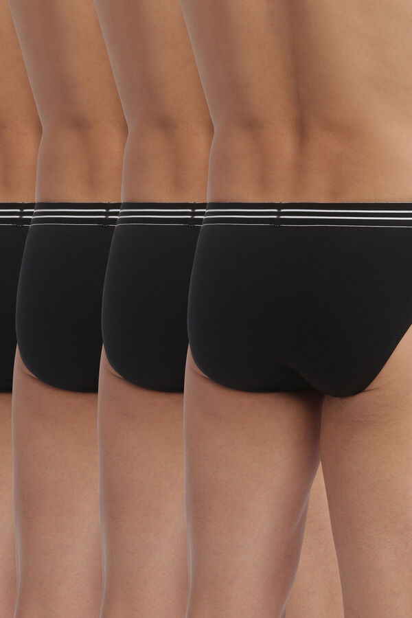 DIM Pack 4 slips algod&oacute;n negro