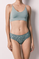 Women'secret Braga ancha brasile&ntilde;a estampado flores verde green